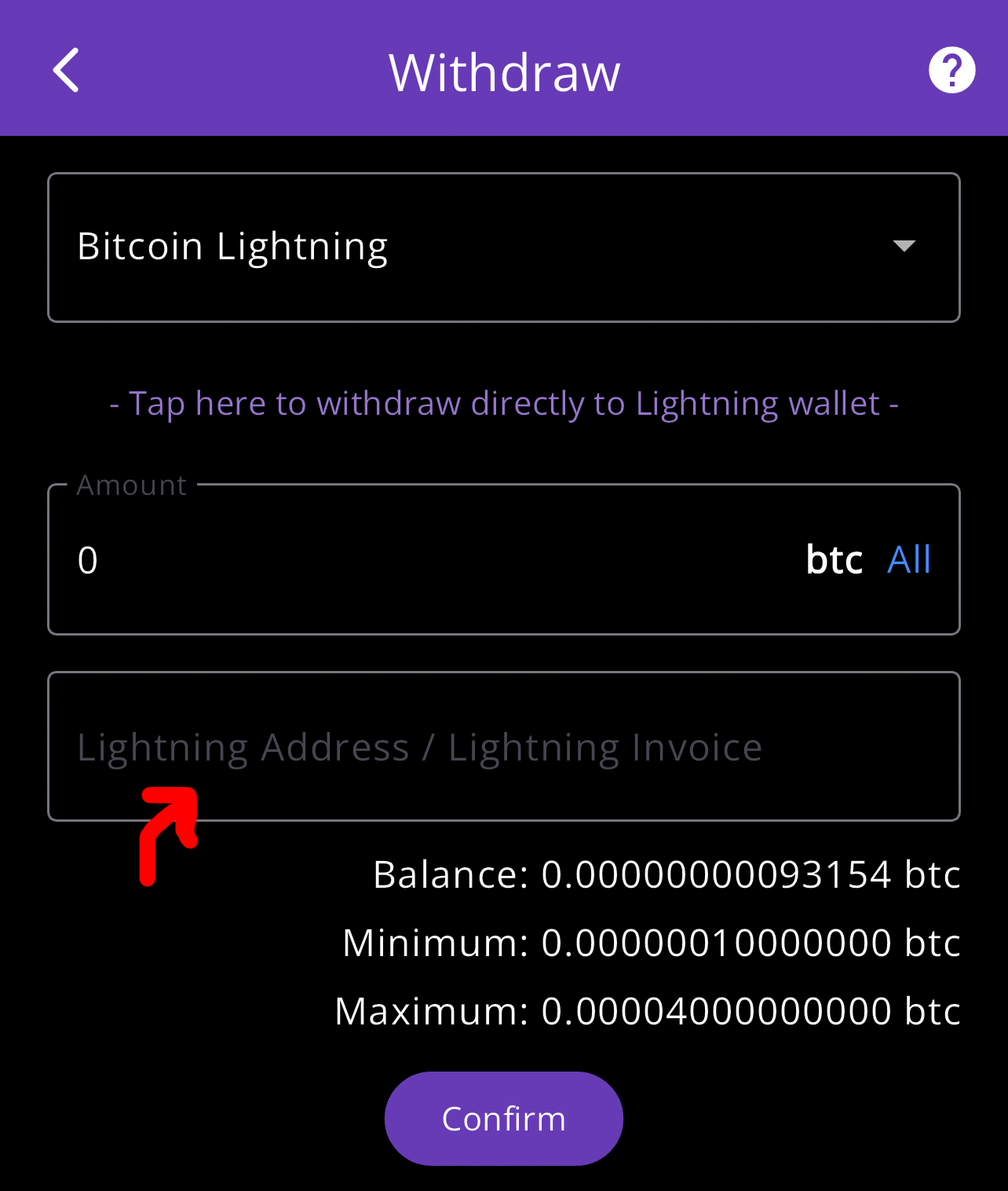 Paste the address you copied into the address field.